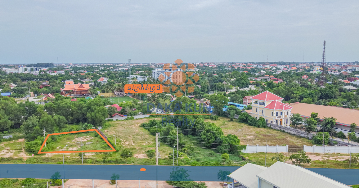 Land for Sale on Main Road in Siem Reap​ City-Sala Kamreuk