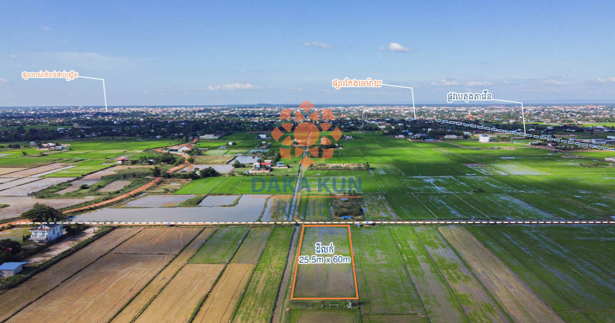 Land for Sale in Siem Reap City, Sangkat, Chreav