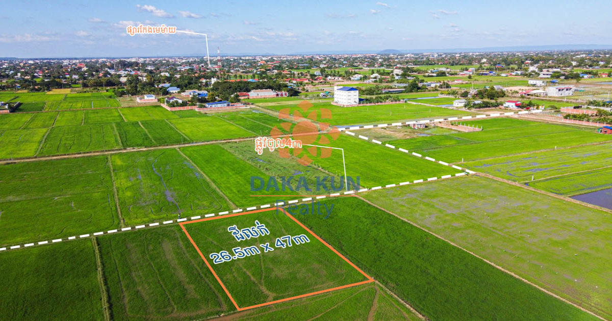 Land for Sale in Siem Reap City, Sangkat, Chreav