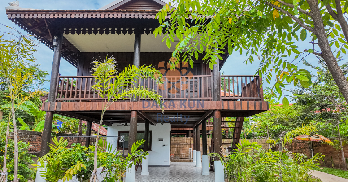 1 Bedroom Wooden House for Rent in Siem Reap City-Sala Kamruek
