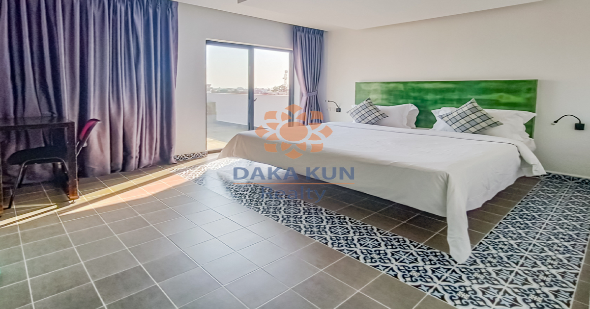 1 Bedroom Apartment with Private Jacuzi For Rent in Svay Dangkum, Krong Siem Reap