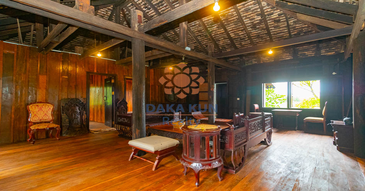Wooden House for Sale in Siem Reap City-Chreav