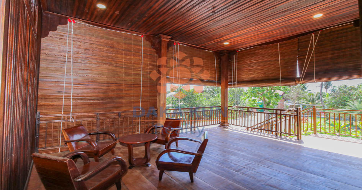 Wooden House with Swimming Pool for Rent in Siem Reap City