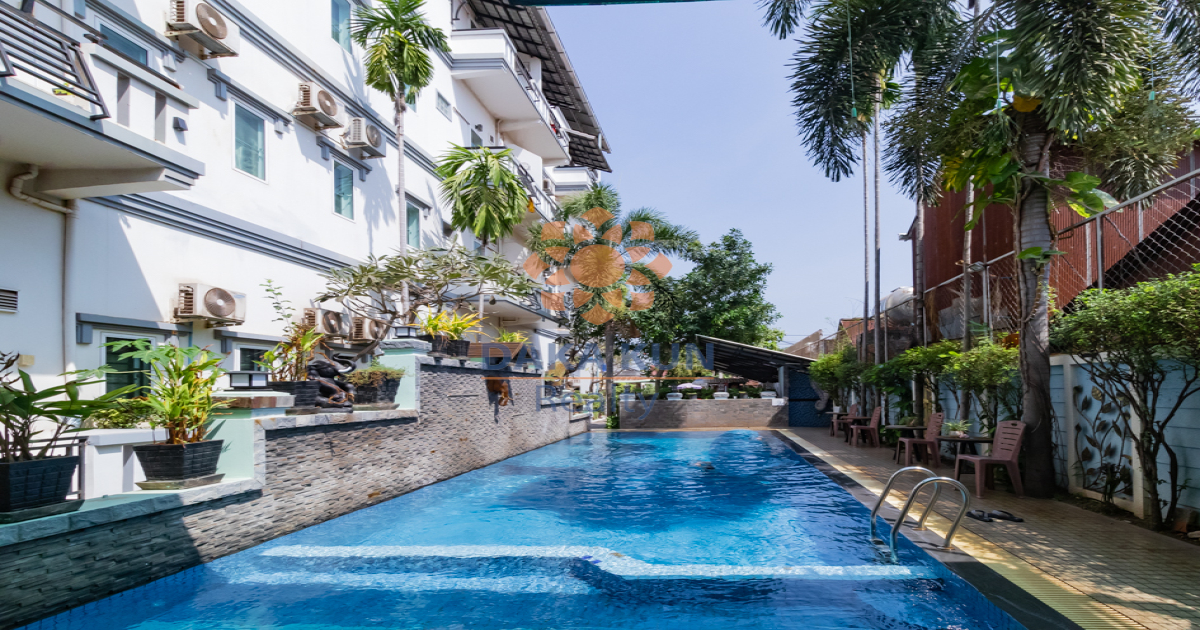 1 Bedroom Apt for rent with Pool in Siem Reap City-Kok Chork