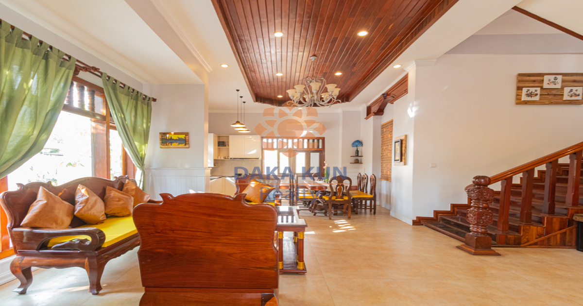 5 Bedrooms Villa for Rent with Pool in Siem Reap-Svay Dongkum