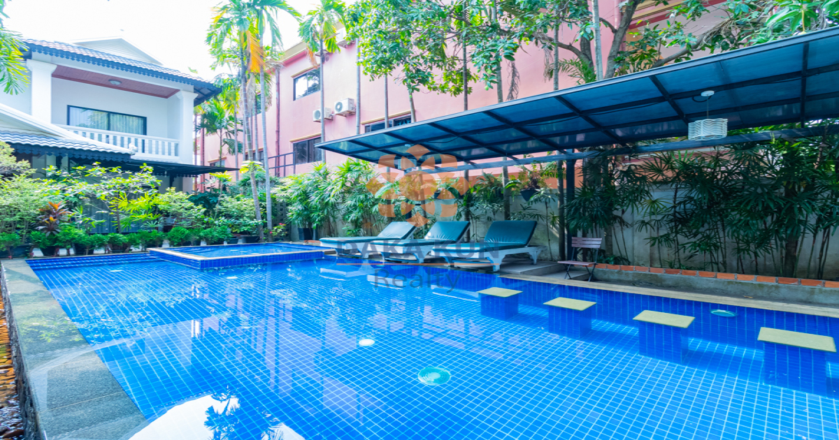 5-Bedroom Villa with Swimming Pool for Rent in Siem Reap City, Svay Dangkum