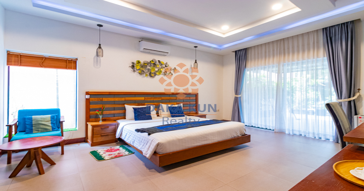 5-Bedroom Villa with Swimming Pool for Rent in Siem Reap City, Svay Dangkum