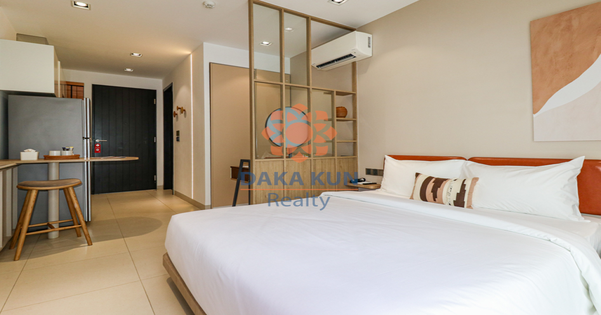 Studio Apartment with Swimming Pool for Rent in Central Area, Siem Reap City