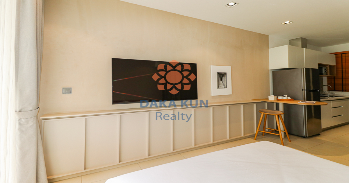 Studio Apartment with Swimming Pool for Rent in Central Area, Siem Reap City
