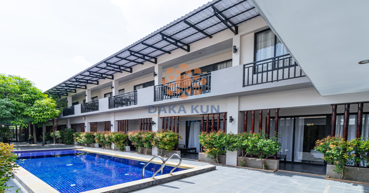 23 Bedrooms Hotel for Sale with Swimming Pool in Siem Reap