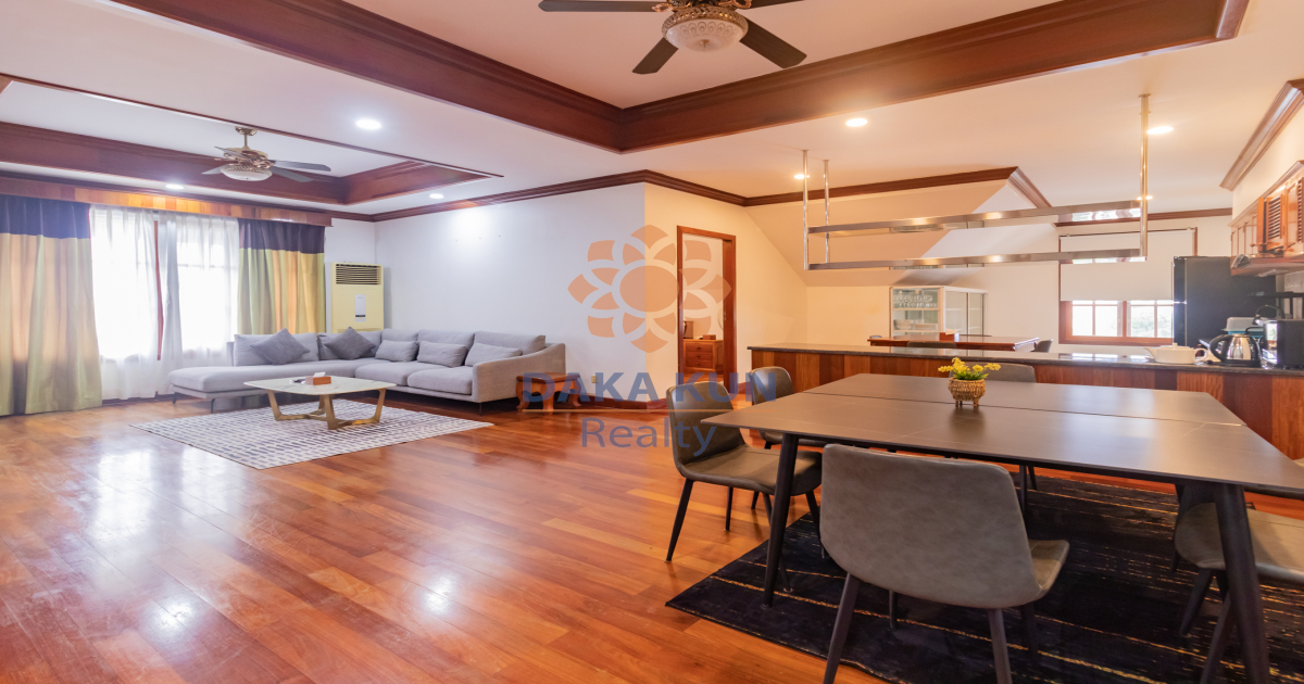 4 Bedrooms Apartment with Swimming Pool for Rent in Siem Reap-Sala Kamreuk