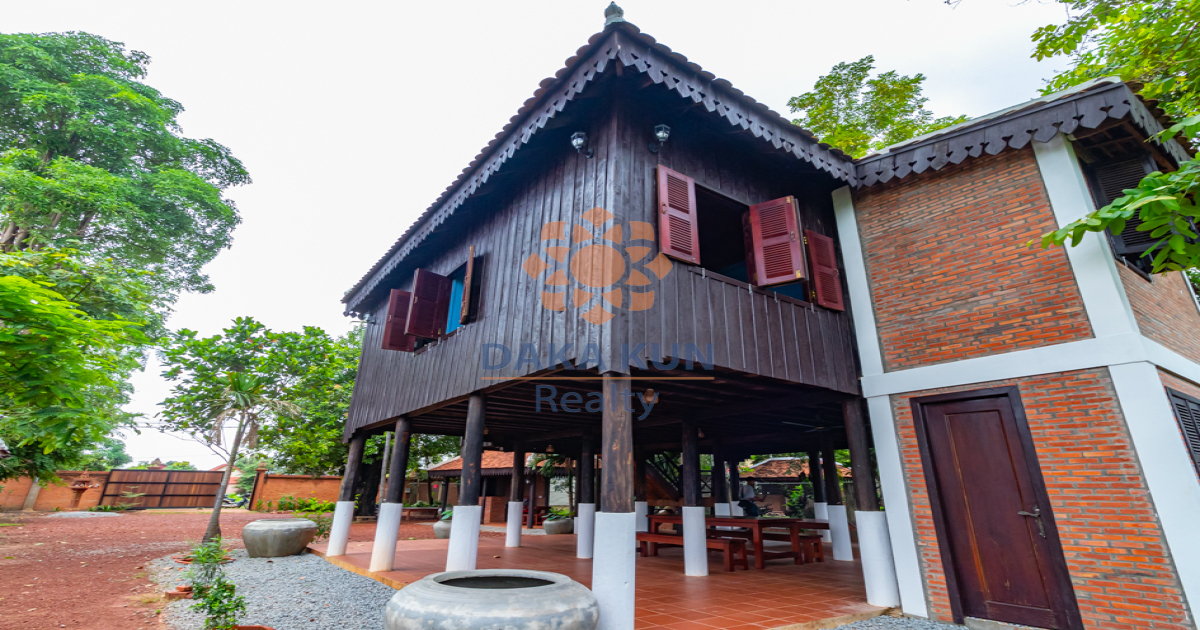 Wooden House for Sale in Siem Reap City-Knar