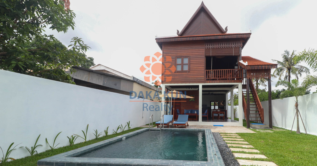 3-Bedroom Wooden House for Sale in Siem Reap City