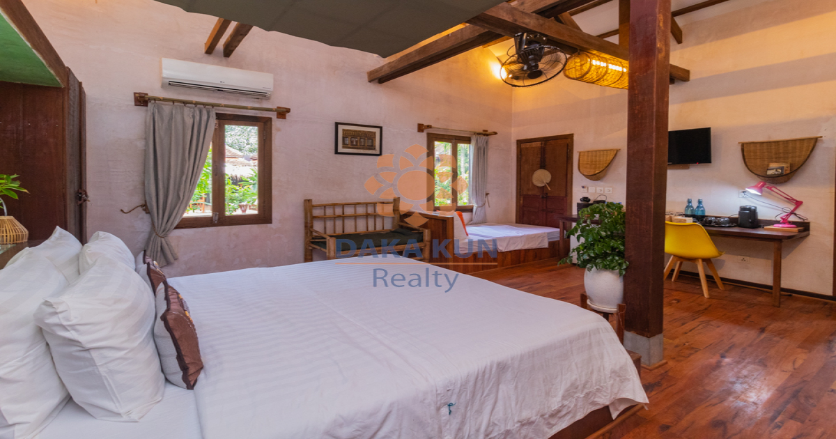 1 Bedroom House For Rent in Siem Reap with Shared Swimming Pool
