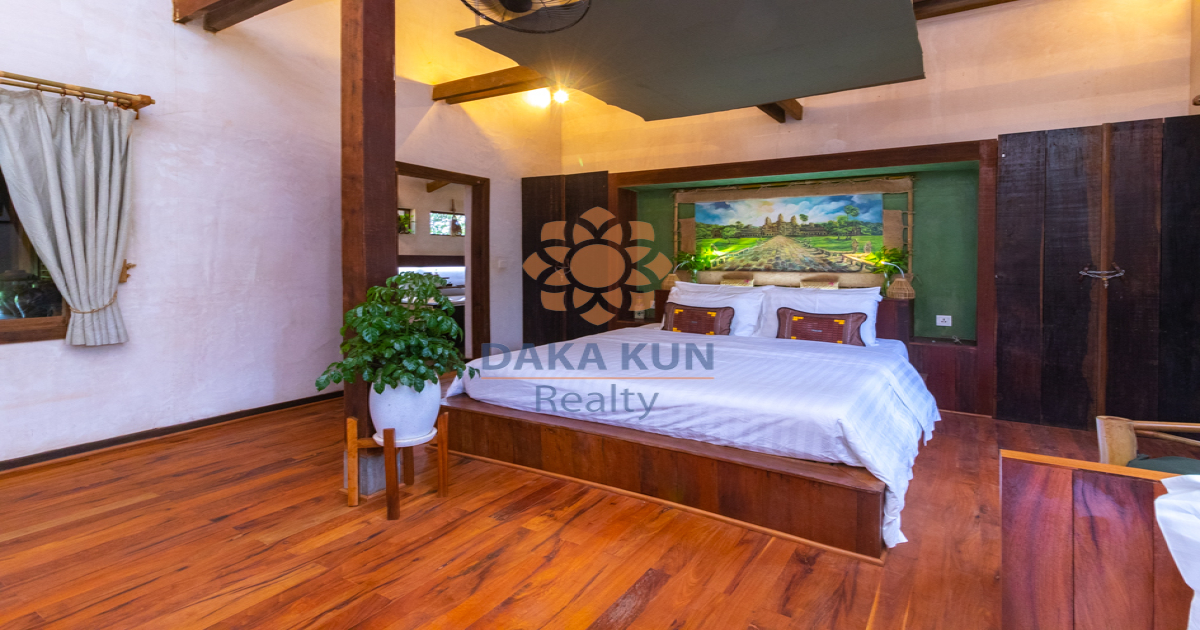 1 Bedroom House For Rent in Siem Reap with Shared Swimming Pool