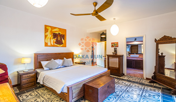 Residential Wooden Villas for Rent with Pool in Krong Siem Reap-Riverside