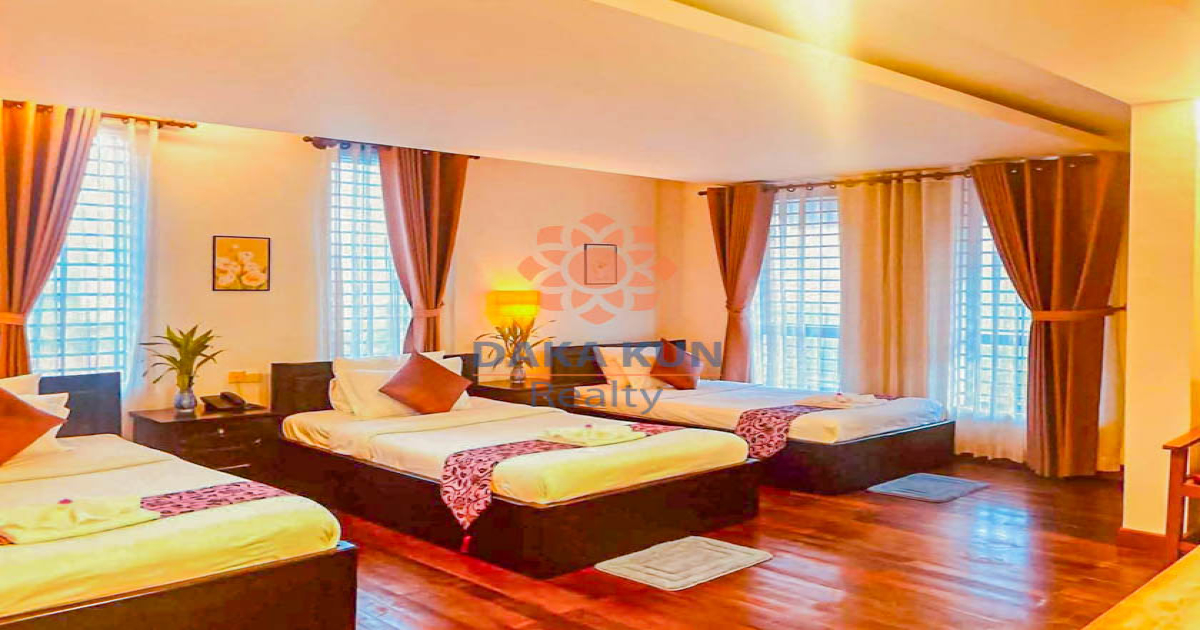 9-Bedroom Hotel for Sale in Siem Reap City, Sok San Road