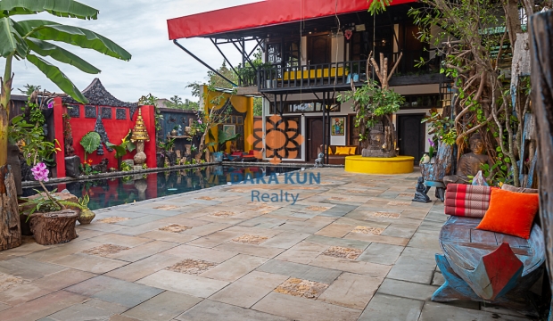4 Bedrooms Wooden House for Rent in Swimming Pool in Siem Reap