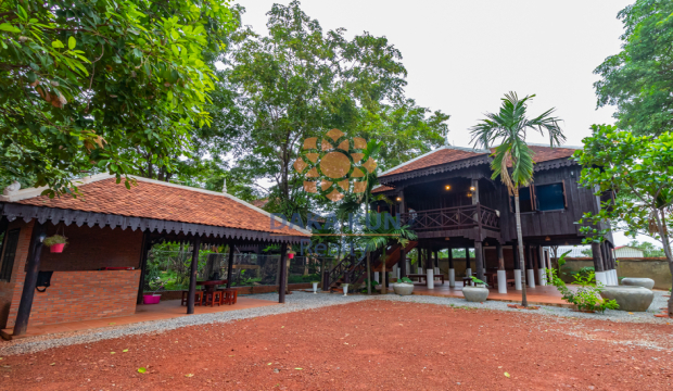 Wooden House for Sale in Siem Reap City-Knar